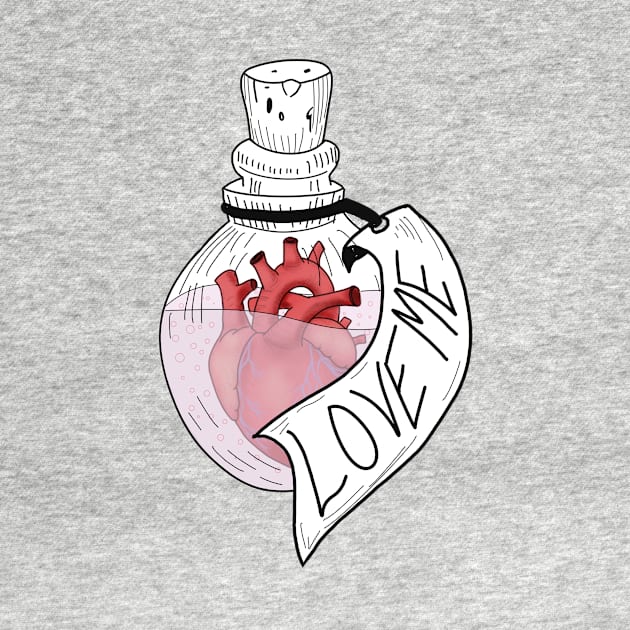 Love Potion - Anatmoical Heart In A Bottle by DesignsBySaxton